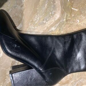 Size 11 black Nine West boots side zip
